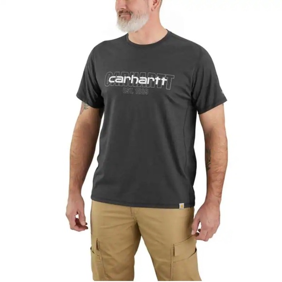 Carhartt Men's Charcoal Tee - Picture 1 of 8